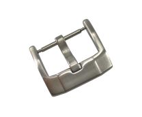 20 mm Brushed stainless steel pin buckle with broad tongue for use with TAG Heuer F1 and similar straps