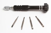4-in-1 Anodised Aluminium Precision Jeweller's Screwdriver
