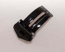 18 mm Black PVD coated Stainless Steel Deployment Clasp (3 mm clasp clamp) to fit TAG Heuer Carrera, Monaco Targa Florio models