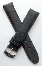 19 mm Heuer Carrera Style Classic smooth leather pin buckle strap