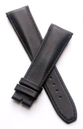 Black smooth genuine leather 22/18 mm pin buckle strap with black stitching to fit TAG Heuer Monaco models with 22 mm lug width
