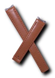 Tan genuine leather watch strap with matching stitching to fit TAG Heuer 6000 Series ladies watches