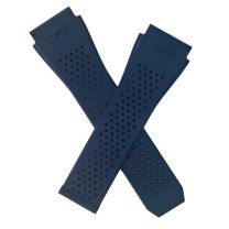 Deep Blue FKM rubber quick release watch strap to fit TAG Heuer Connected E3 & E4 45 mm smartwatch models