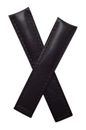 20/18 mm dark brown smooth genuine leather deployment type strap to fit TAG Heuer Carrera models listed below - please read clasp fitment notes