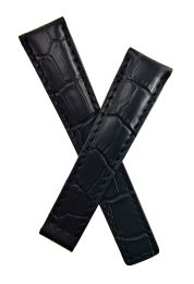 20/16 mm black crocodile-style genuine leather strap to fit TAG Heuer Monza models listed.  Please read clasp fitment details.