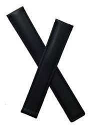 Black genuine leather strap with black stitching to fit TAG Heuer S/el ladies models listed below.