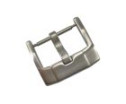 20 mm Brushed stainless steel pin buckle with broad tongue for use with TAG Heuer F1 and similar straps