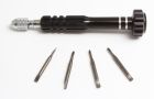 4-in-1 Anodised Aluminium Precision Jeweller's Screwdriver